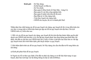 Công văn 5502/UBND-XD nâng cao chất lượng công tác lập quy hoạch xây dựng