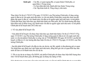 Công văn 16989/BTC-ĐT hướng dẫn thanh toán vốn đầu tư từ kế hoạch năm 2012