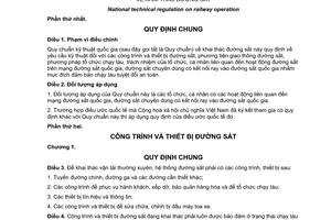 Quy chuẩn kỹ thuật quốc gia QCVN 08:2011/BGTVT về khai thác đường sắt do Bộ Giao thông vận tải ban hành