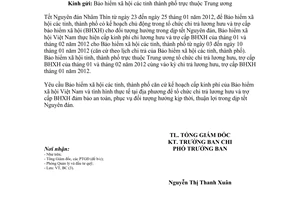 Công văn 5337/BHXH-BC chi trả lương hưu và trợ cấp bảo hiểm xã hội