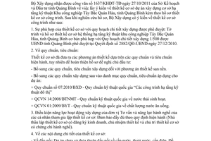 Công văn 47/BXD-HTKT cho ý kiến thiết kế cơ sở hệ thống hạ tầng kỹ thuật