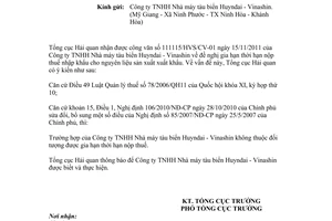 Công văn 6362/TCHQ-TXNK gia hạn thời hạn nộp thuế nhập khẩu cho nguyên liệu