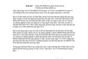 Công văn 1843/BHXH-TCCB thống kê trình độ chuyên môn ngạch công viên chức