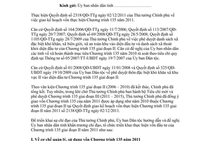 Công văn 1043/UBDT-CSDT danh sách xã thôn đặc biệt khó khăn