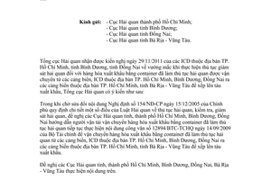 Công văn 6543/TCHQ-GSQL thực hiện thủ tục giám sát hải quan hàng hóa