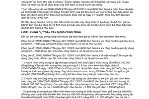 Công văn 1252/SXD-HD hướng dẫn điều chỉnh dự toán xây dựng công trình