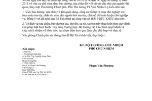 Công văn 9242/VPCP-KTTH cơ chế mua sắm sửa chữa tài sản đặc thù