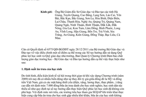 Công văn 519/BGDĐT-SEQAP 2011 điều chỉnh Sổ tay hướng dẫn sử dụng Quỹ trường dạy học cả ngày