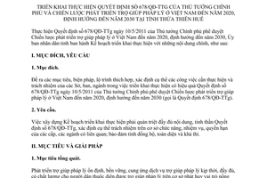 Kế hoạch 86/KH-UBND thực hiện Quyết định 678/QĐ-TTg chiến lược phát triển