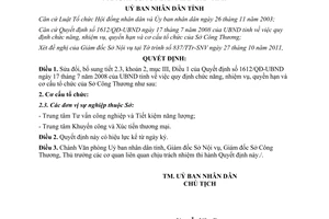 Quyết định 2544/QĐ-UBND năm 2011 sửa đổi Quyết định 1612/QĐ-UBND Thừa Thiên Huế