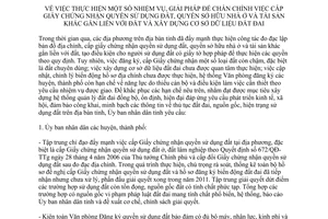 Chỉ thị 21/CT-UBND cấp giấy chứng nhận quyền sử dụng đất, sở hữu nhà ở