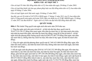 Nghị quyết 52/2011/NQ-HĐND8 quyết toán ngân sách năm 2010 Bình Dương