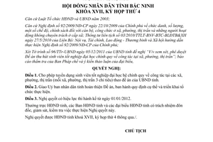 Nghị quyết 39/2011/NQ-HĐND17 thu hút sinh viên đại học hệ chính quy về công tác Bắc Ninh
