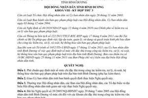 Nghị quyết 61/2011/NQ-HĐND8 quy định mức chi đặc thù trong công tác kiểm tra