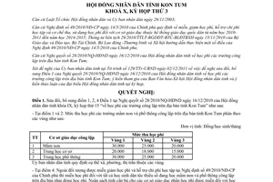 Nghị quyết 41/2011/NQ-HĐND sửa đổi 28/2010/NQ-HĐND học phí trường công lập Kon Tum