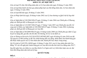 Nghị quyết 76/2011/NQ-HĐND phê chuẩn Bảng giá đất năm 2012