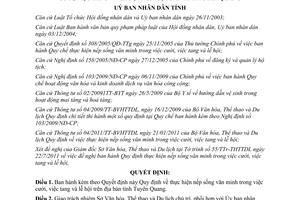 Quyết định 26/2011/QĐ-UBND nếp sống văn minh trong việc cưới việc tang lễ hội Tuyên Quang