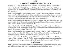 Quyết định 5997/QĐ-UBND năm 2011 phát triển giống cây giống con chất lượng cao 2011 2015 TPHCM
