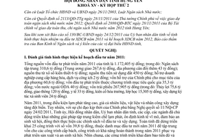 Nghị quyết 285/2011/NQ-HĐND nhiệm vụ đầu tư xây dựng cơ bản năm 2012 Hưng Yên