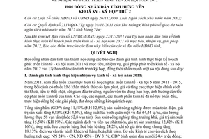 Nghị quyết 284/2011/NQ-HĐND nhiệm vụ phát triển kinh tế xã hội năm 2012 Hưng Yên