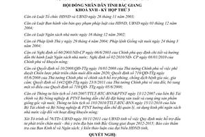 Nghị quyết số 37/2011/NQ-HĐND hỗ trợ đầu tư phát triển chăn nuôi Bắc Giang