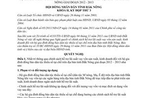 Nghị quyết 37/2011/NQ-HĐND hỗ trợ lãi suất vay vốn sản xuất kinh doanh