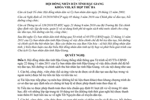 Nghị quyết 22/2011/NQ-HĐND hỗ trợ đào tạo, bồi dưỡng và chính sách thu hút nhân