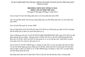 Nghị quyết 09/2011/NQ-HĐND chế độ, chính sách dân quân