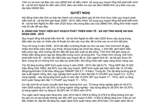 Nghị quyết 23/2011/NQ-HĐND quy hoạch tổng thể phát triển kinh tế xã hội Nghệ An