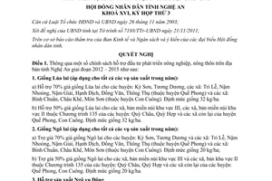 Nghị quyết 28/2011/NQ-HĐND về chính sách hỗ trợ đầu tư phát triển nông nghiệp, n