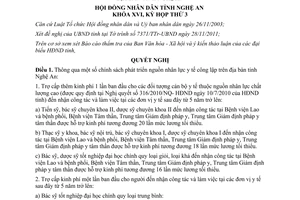 Nghị quyết 34/2011/NQ-HĐND chính sách phát triển nguồn nhân lực y tế công lập