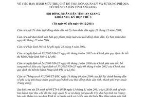 Nghị quyết 10/2011/NQ-HĐND mức thu nộp quản lý sử dụng phí qua đò An Giang