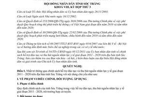 Nghị quyết 38/2011/NQ-HĐND chính sách đào tạo thu hút nguồn nhân lực y tế 2011 2020 Sóc Trăng