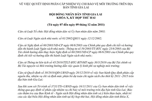 Nghị quyết 30/2011/NQ-HĐND phân cấp nhiệm vụ chi bảo vệ môi trường trên địa bàn