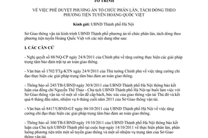 Tờ trình 1243/TTr-SGTVT phương án tổ chức phân làn, tách dòng