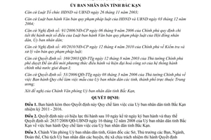 Quyết định 2289/2011/QĐ-UBND Quy chế làm việc Ủy ban nhân dân tỉnh Bắc Kạn nhiệm kỳ 2011 2016