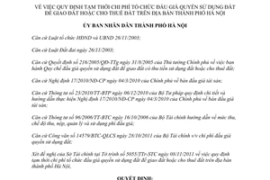 Quyết định 5770/QĐ-UBND quy định tạm thời chi phí tổ chức đấu giá quyền sử dụng