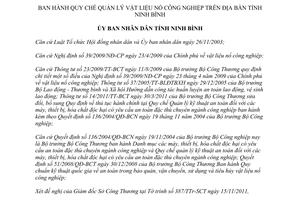 Quyết định 25/2011/QĐ-UBND Quy chế quản lý vật liệu nổ công nghiệp