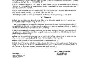 Quyết định 74/2011/QĐ-UBND Bảng hệ số điều chỉnh giá đất năm 2011