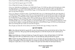 Quyết định 47/2011/QĐ-UBND giá tính thuế tài nguyên