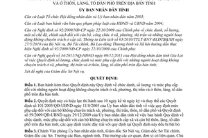 Quyết định 43/2001/QĐ-UBND chức danh mức phụ cấp người hoạt động không chuyên trách Gia Lai