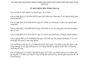 Quyết định 63/2011/QĐ-UBND chính sách khuyến công Lào Cai