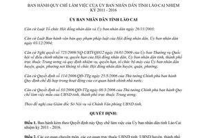 Quyết định 62/2011/QĐ-UBND quy chế làm việc Ủy ban nhân dân Lào Cai 2011 2016