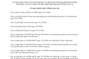 Quyết định 52/2011/QĐ-UBND chế độ Công an xã và Bảo vệ dân phố Lào Cai