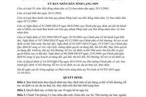 Quyết định 23/2011/QĐ-UBND bồi thường hỗ trợ tái định cư dự án thủy lợi Lạng Sơn