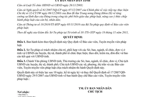 Quyết định 45/2011/QĐ-UBND Quy định Báo cáo, Tuyên truyền viên pháp luật