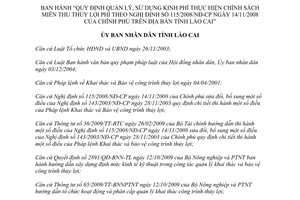 Quyết định 58/2011/QĐ-UBND quản lý, sử dụng kinh phí thực hiện chính