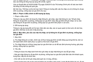 Thông tư 23/2011/TT-BVHTTDL  thu thập, xử lý thông tin gia đình