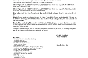 Thông tư 205/2011/TT-BTC Quy chuẩn kỹ thuật quốc gia dự trữ nhà nước