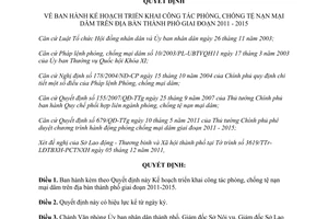 Quyết định 6448/QĐ-UBND Kế hoạch phòng chống tệ nạn mại dâm Hồ Chí Minh 2011 2015